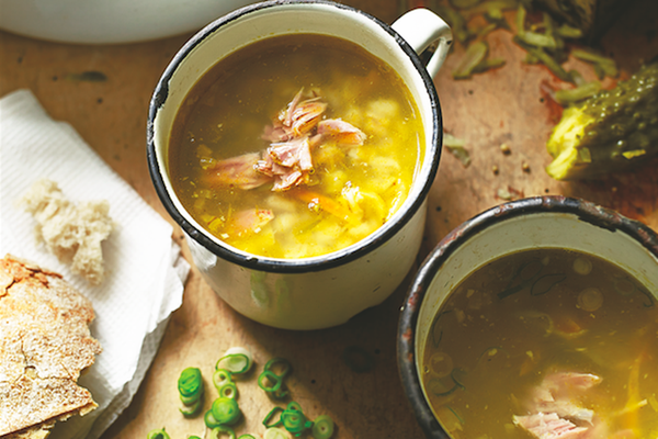 Gherkin, beef & barley broth (Рассольник | rassol’nyk)