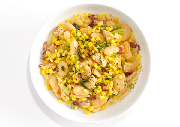 Giant bean succotash