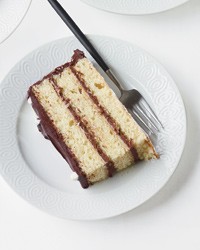 Giant black-and-white layer cake