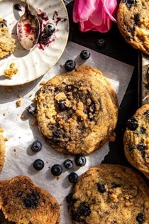 Giant double blueberry muffin cookies