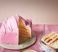 Giant fondant fancy cake