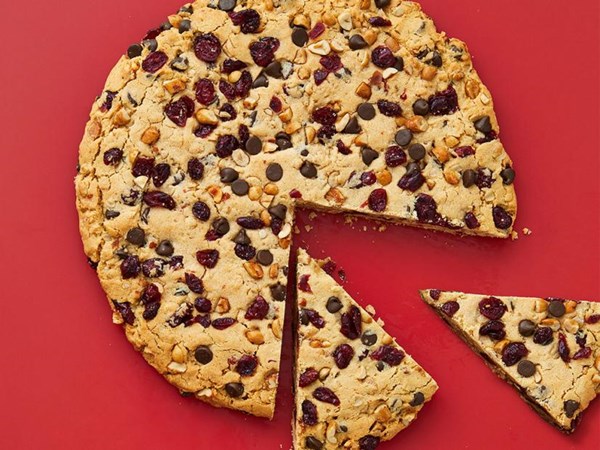 Giant loaded oatmeal cookie