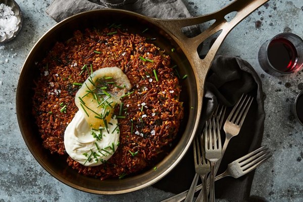 Giant skillet latke