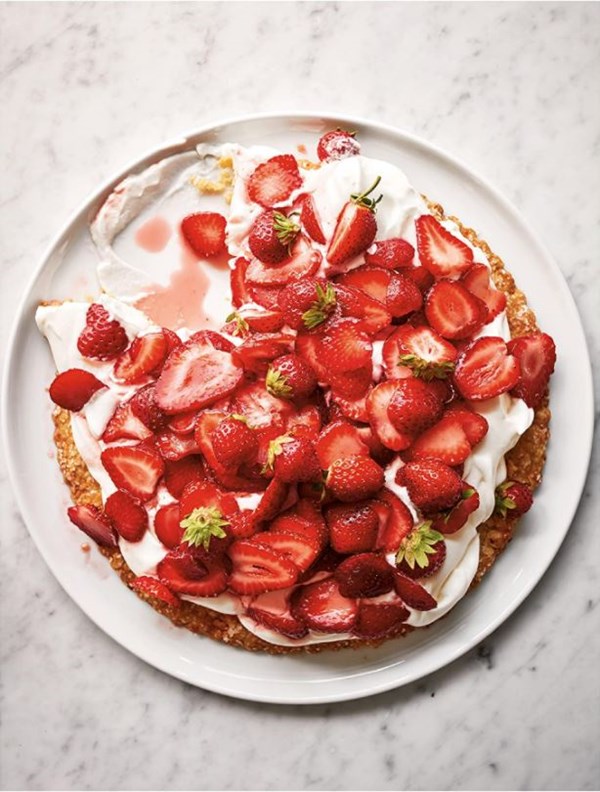 Giant strawberry “shortcake”