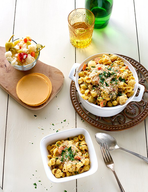 Giardiniera mac and cheese