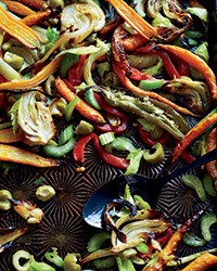 Giardiniera-style roasted vegetables