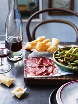 Giardiniera with gnocco fritto