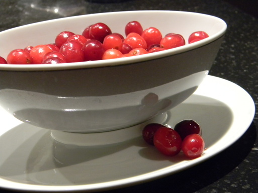 Giblet gravy with fresh cranberries
