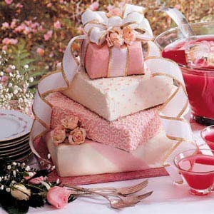 Gift box wedding cake