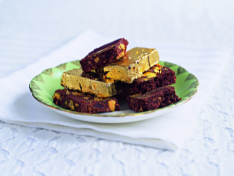 Gilded chocolate tiffin