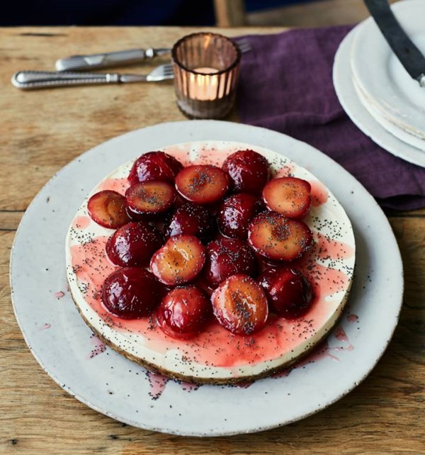 Gill Meller's oat plum breakfast cheesecake