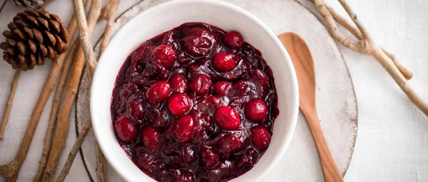 Gill's boozy cranberry sauce