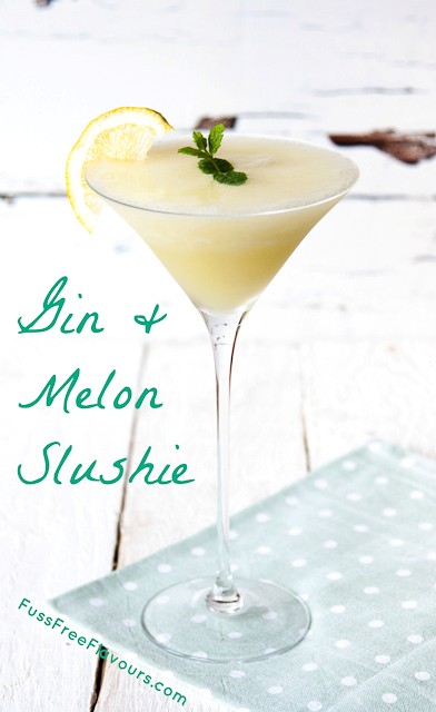 Gin and melon slushie