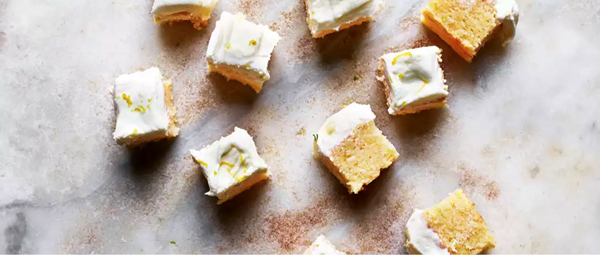 Gin and tonic traybake squares