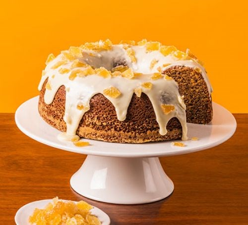 Ginger & white chocolate cake