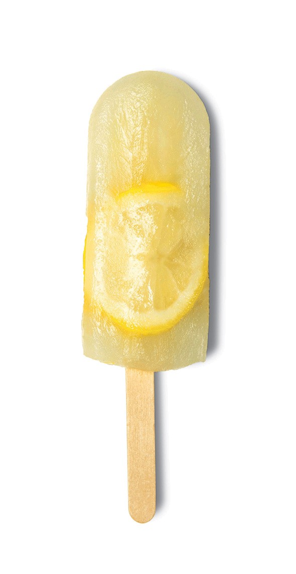 Ginger and lemon popsicle