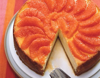 Ginger and pink grapefruit cheesecake