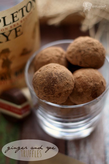Ginger and rye truffles
