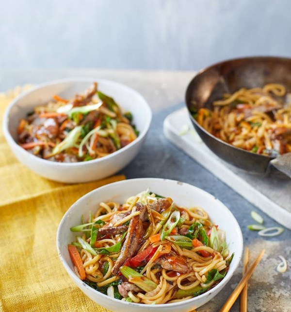 Ginger beef noodles