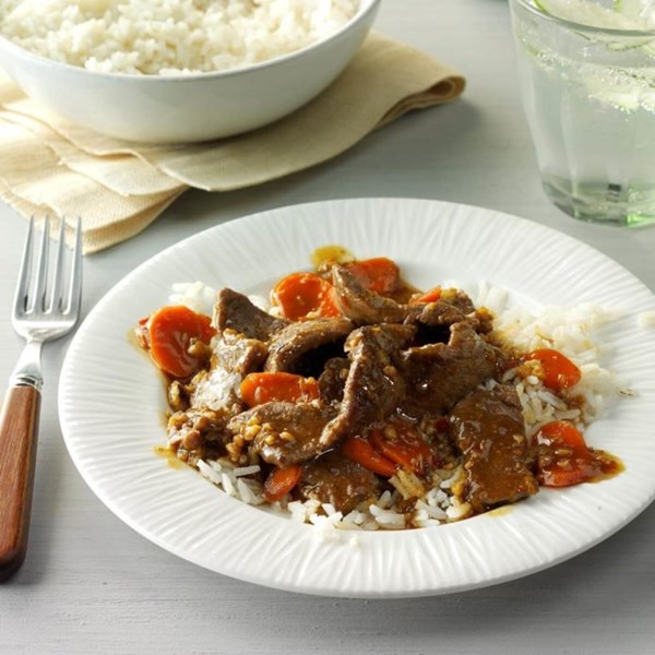 Ginger beef stir-fry