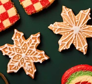 Ginger biscuits snowflakes