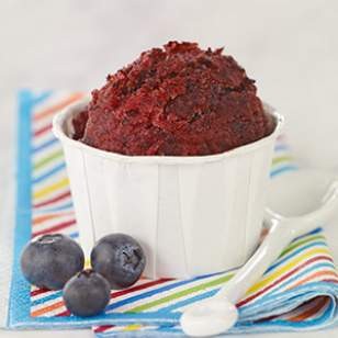 Ginger-blueberry sorbet