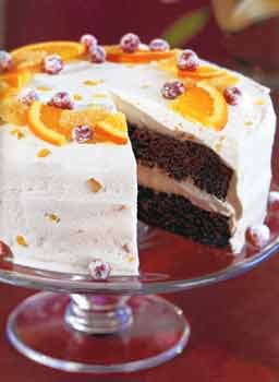 Ginger cake with crystallized ginger frosting