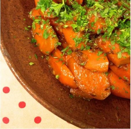 Ginger candied carrots