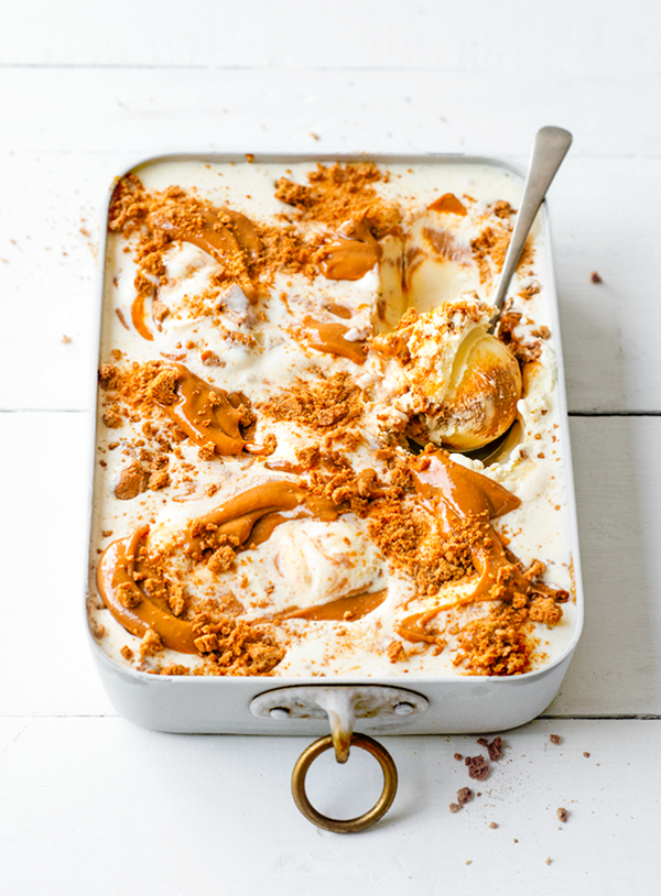 Ginger caramel crunch ice cream