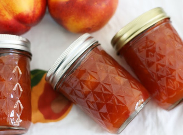 Ginger cardamon nectarine jam