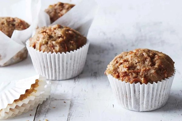Ginger-carrot muffins