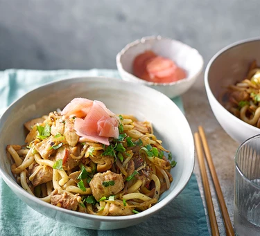 Ginger chicken udon