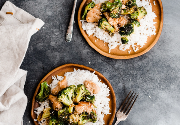Ginger chicken with broccoli