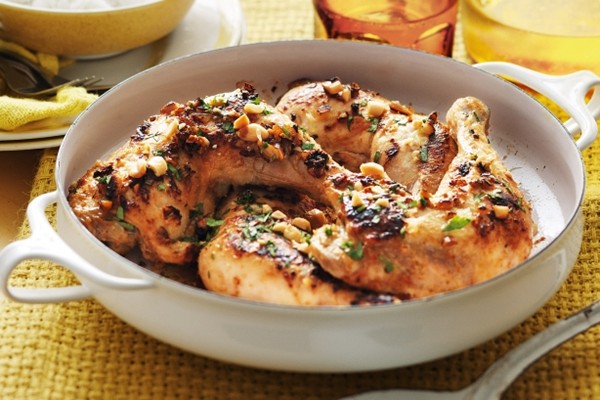 Ginger chicken with coconut rice