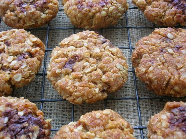 Ginger chocolate oaty biscuits