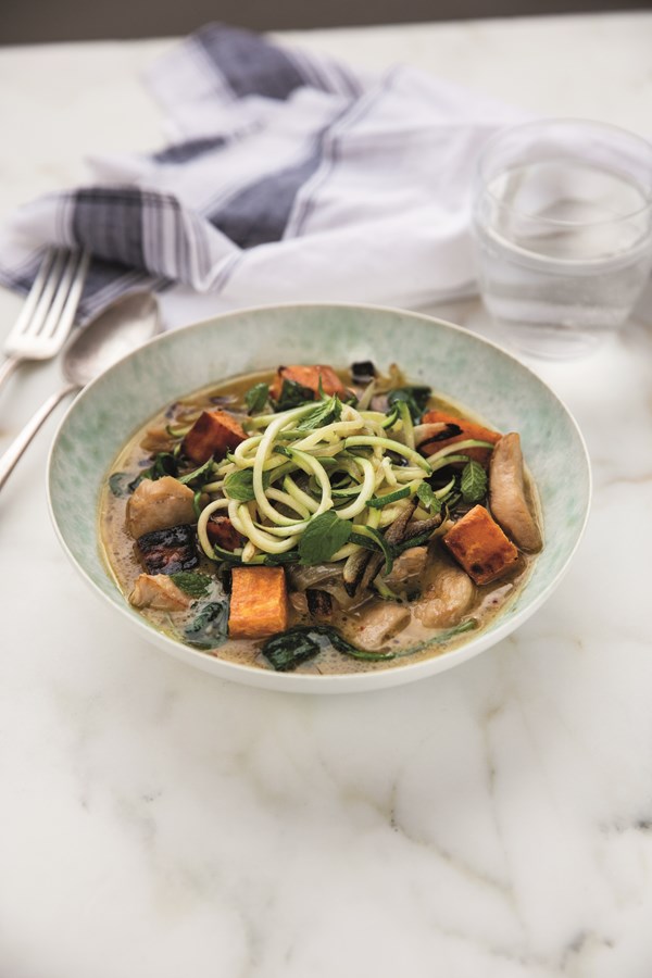 Ginger-coconut "noodle" bowl