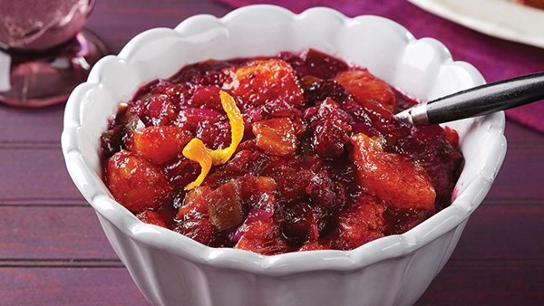 Ginger-cranberry chutney