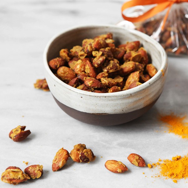Ginger curry candied almonds