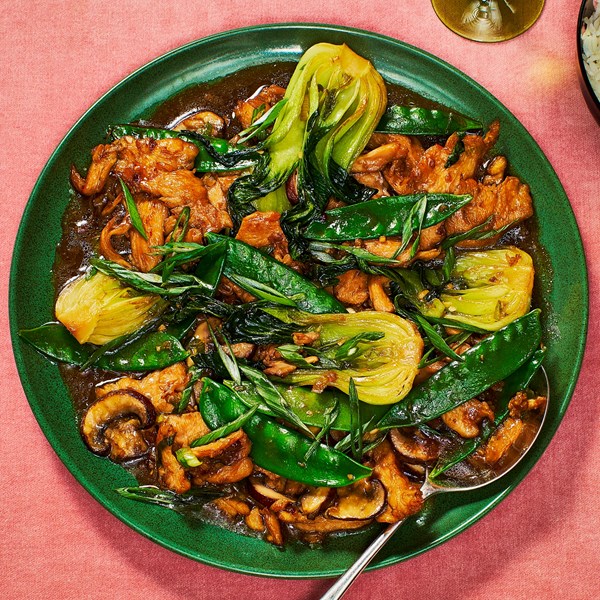 Ginger-garlic chicken and vegetable stir-fry