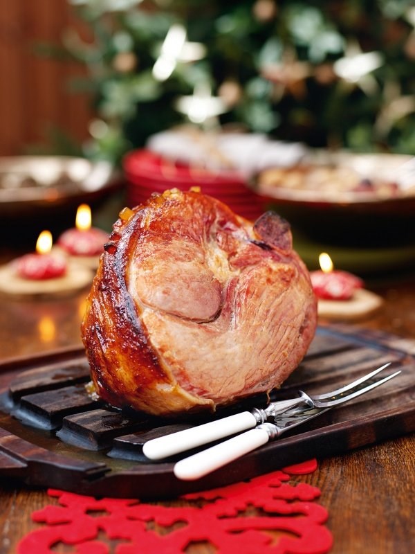 Ginger-glazed ham