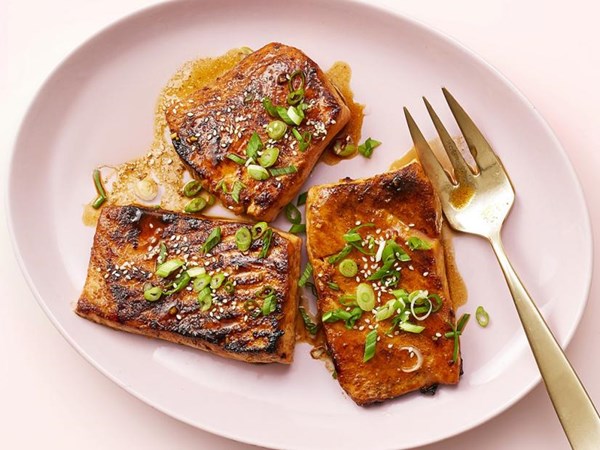 Ginger-glazed salmon