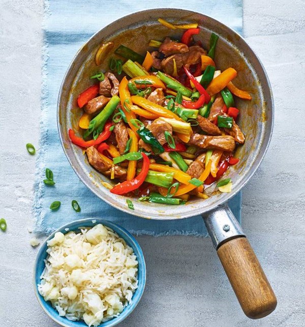 Ginger lamb stir-fry with 'half-the-carbs' rice