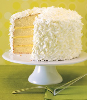 Ginger-lime coconut cake with marshmallow frosting