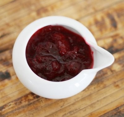 Ginger lime spiked cranberry sauce