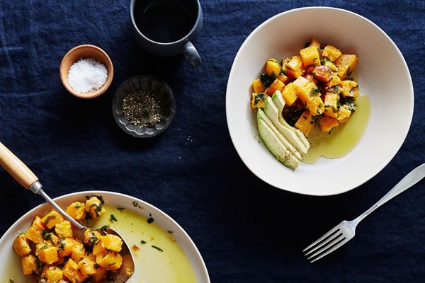 Ginger-marinated butternut squash 