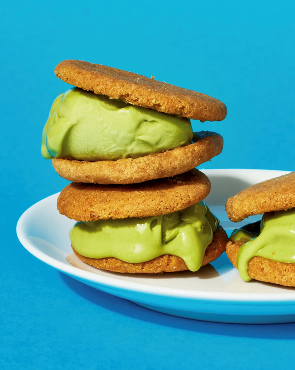 Ginger matcha ice cream sandwiches [Hannah Bae]