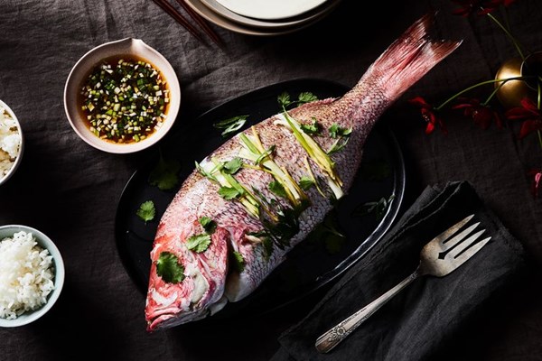 Ginger-onion whole steamed fish