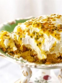 Ginger passion fruit trifle
