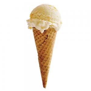 Ginger-peach ice-cream cones