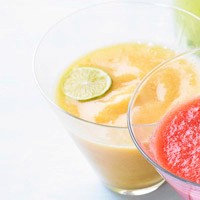 Ginger peach margaritas
